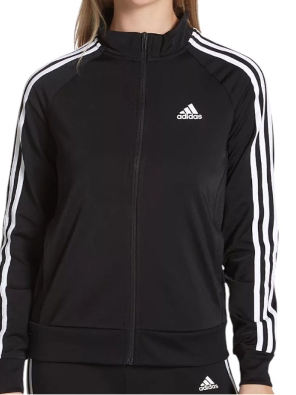 Adidas 3-Stripes Warm Up Tricot Athletic Full Zip Jacket